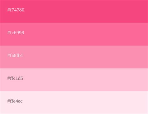 Código de cor rosa .